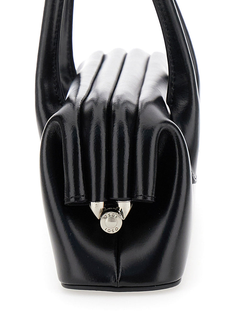 Osoi Boat Wide Shoulder Bag — Black Leather