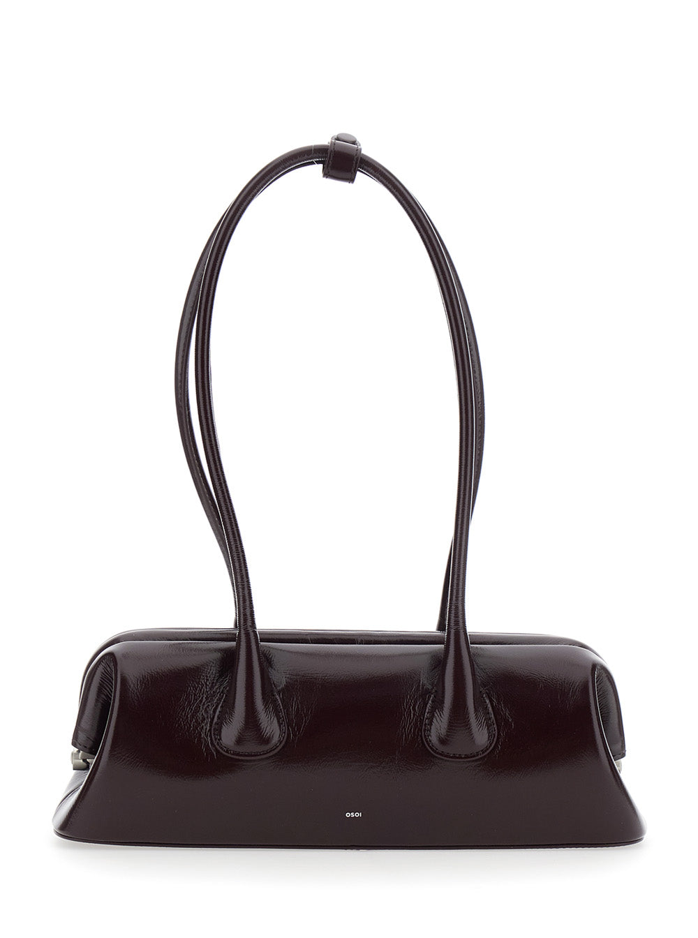 Osoi Boatwide Mini Shoulder Bag — Burgundy Cow Leather