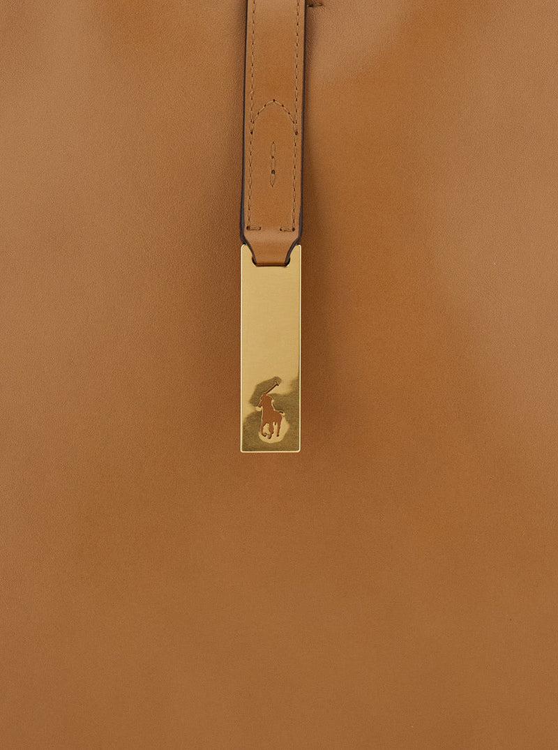 Polo Ralph Lauren Shoulder Bag — Brown Cow Leather