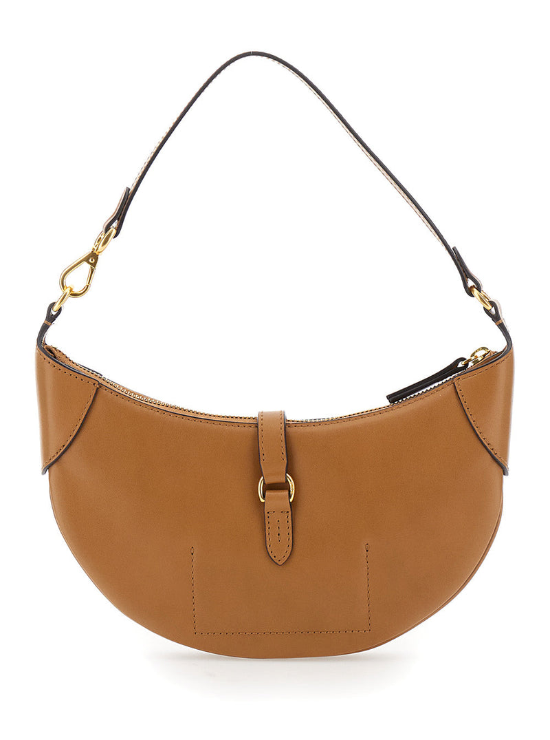 Polo Ralph Lauren Leather Shoulder Bag — Brown Cow