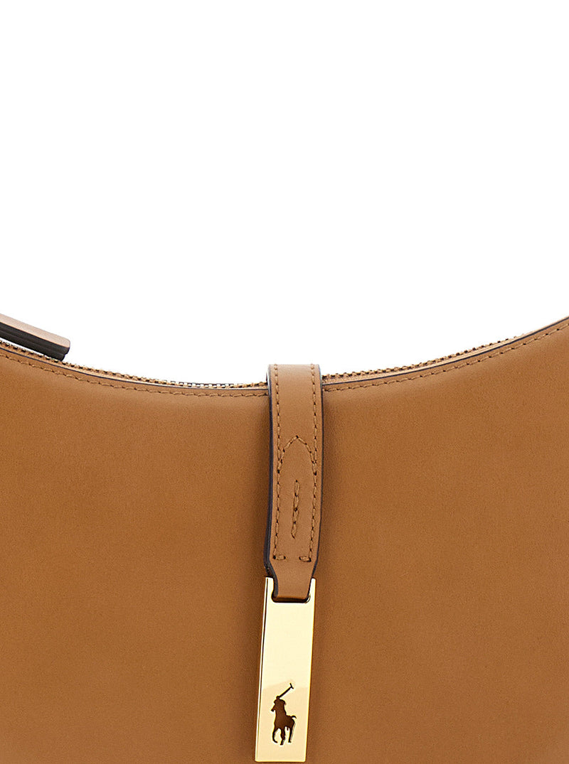 Polo Ralph Lauren Leather Shoulder Bag — Brown Cow