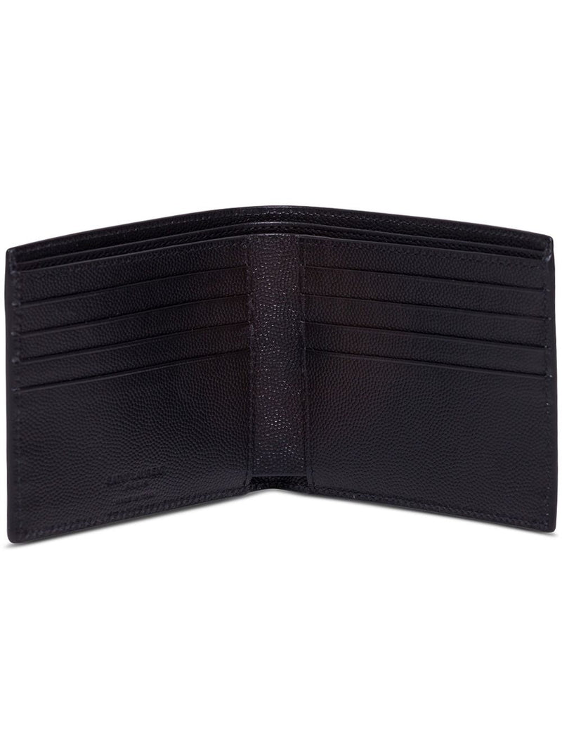 Saint Laurent Bifold Calfskin Wallet — Black Leather