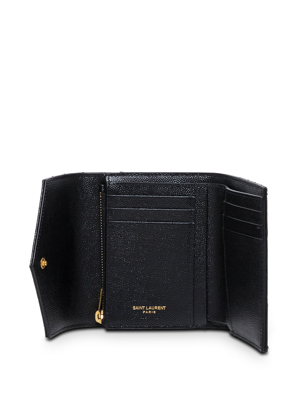 Saint Laurent Wallet — Black Calf Leather