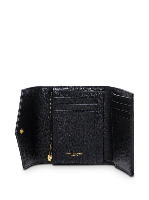 Saint Laurent Wallet — Black Calf Leather