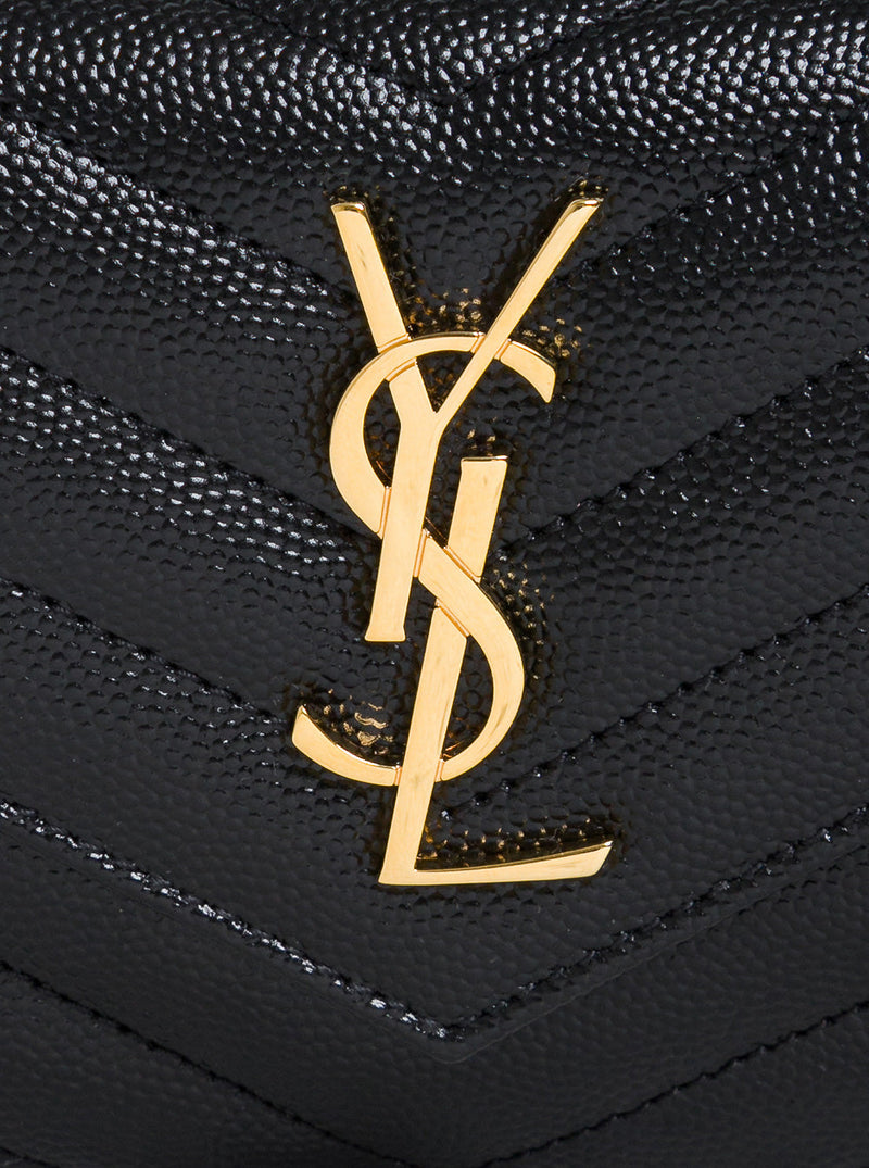 Saint Laurent Wallet — Black Calf Leather