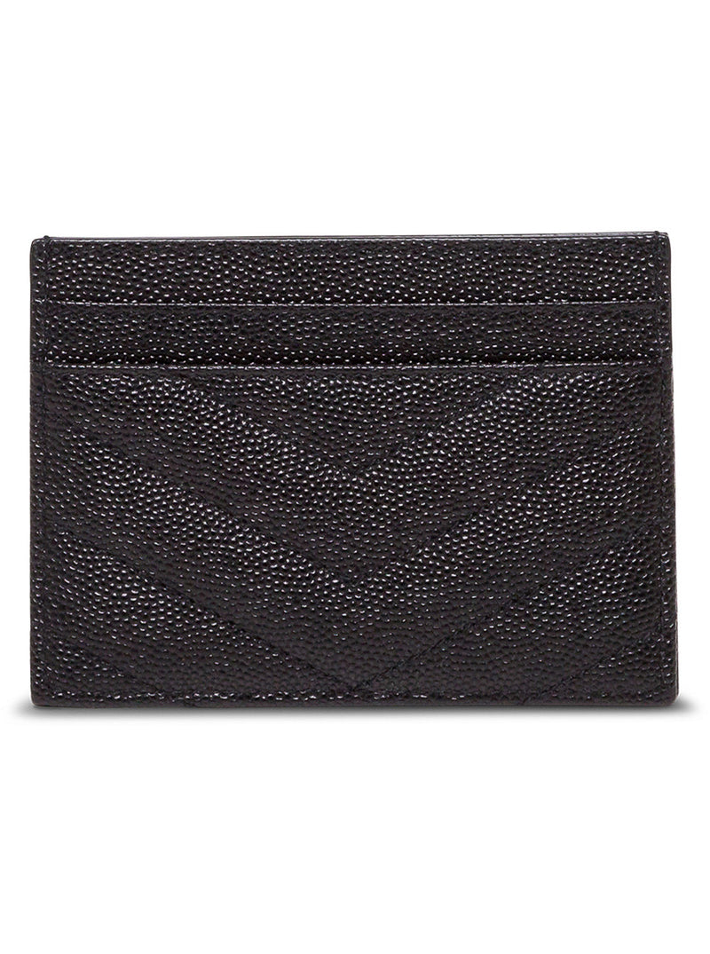 Saint Laurent Quilted Calfskin Card Case — Black Cases