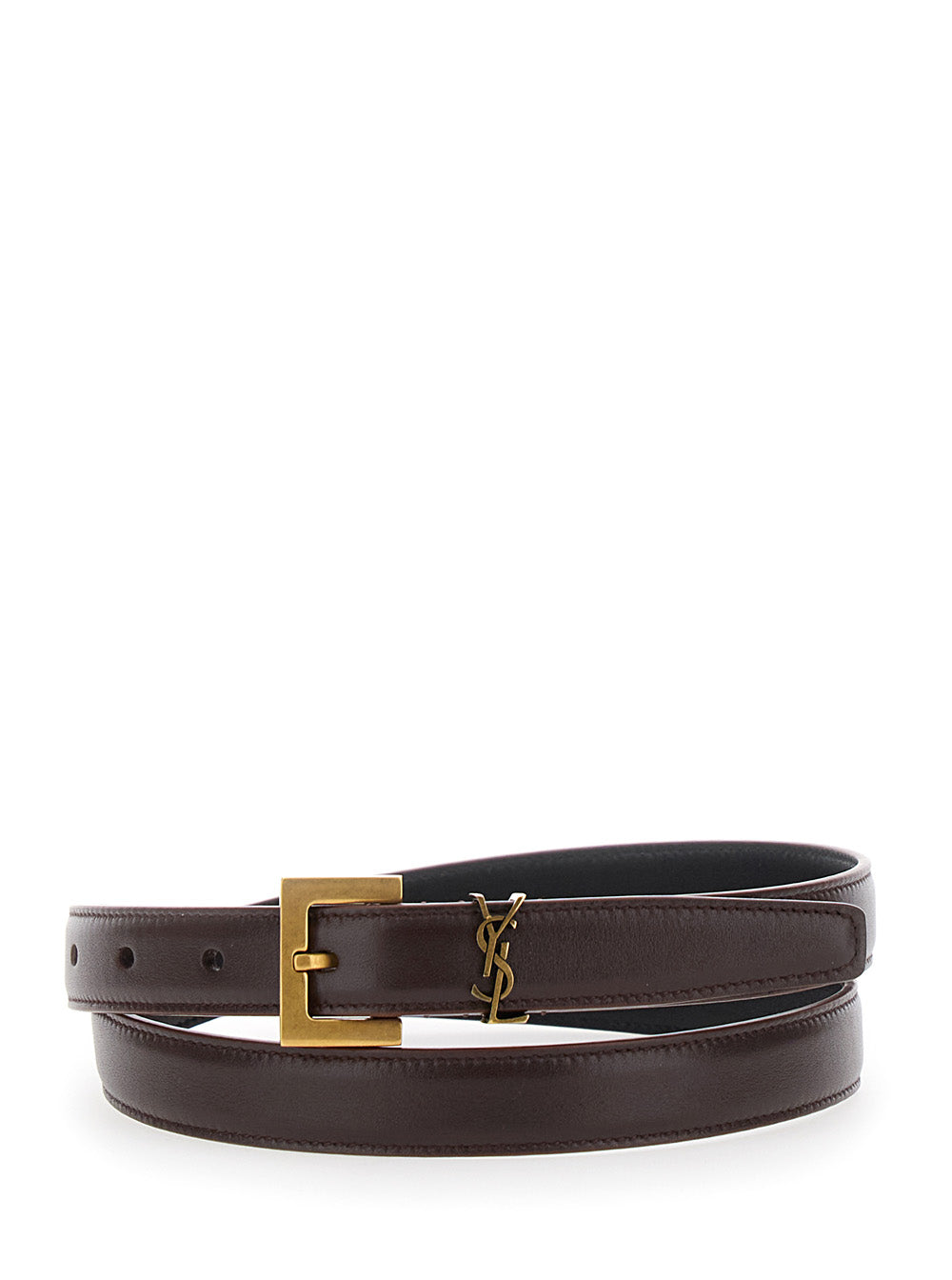 Saint Laurent Belt — Brown Calf Leather