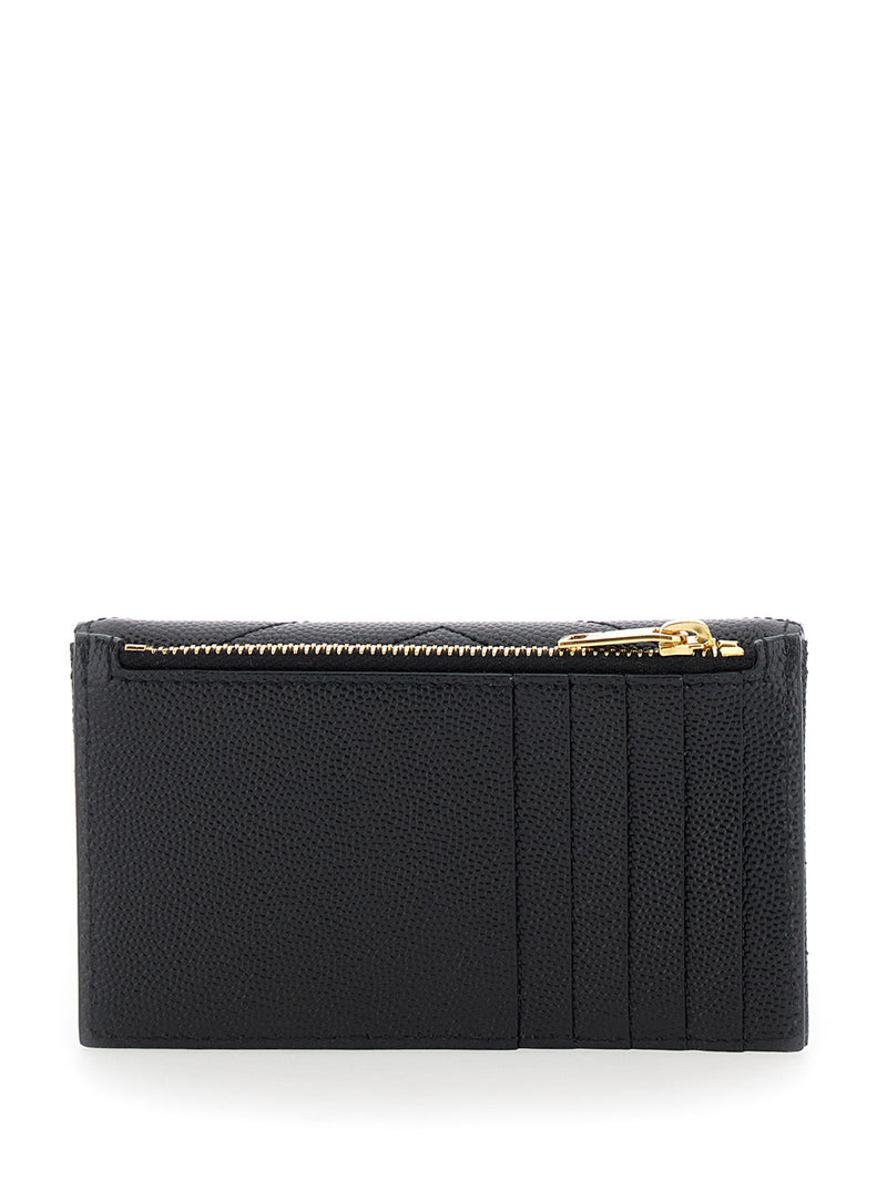 Saint Laurent Cassandre Card Case — Black Calf Leather Cases