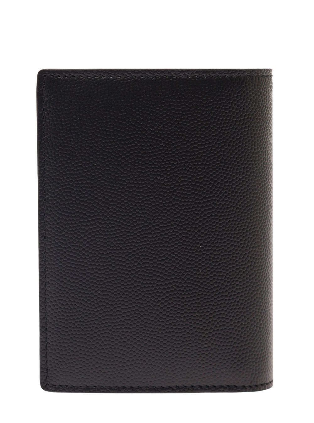 Saint Laurent Grain De Poudre Calfskin Card Case — Black Cases