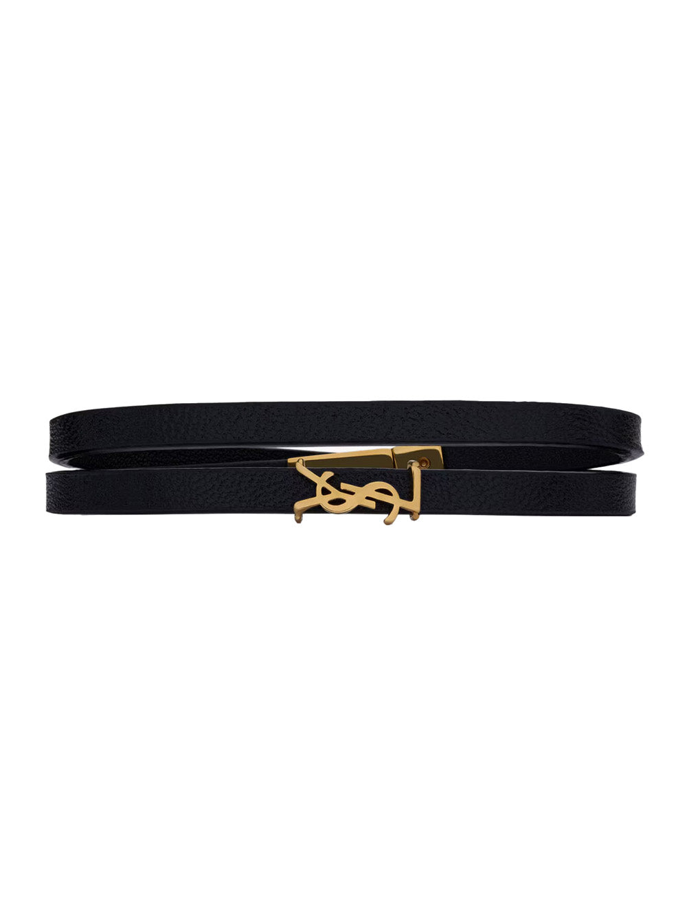 Saint Laurent Bracelet — Black Lamb Leather Bracelets