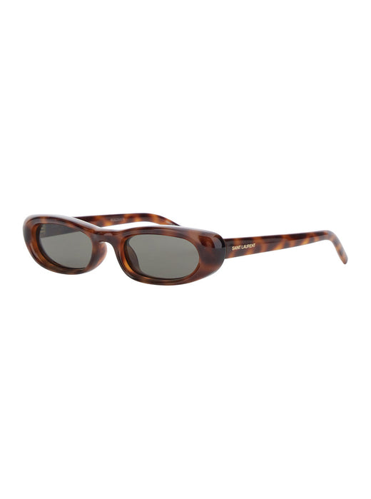 Saint Laurent A003cx Leopard Cat-Eye Sunglasses — Brown Acetate