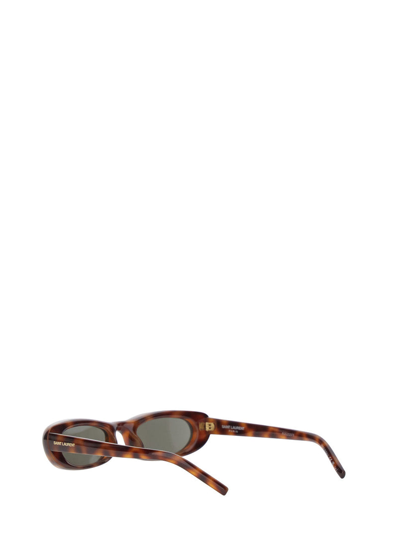 Saint Laurent A003cx Leopard Cat-Eye Sunglasses — Brown Acetate