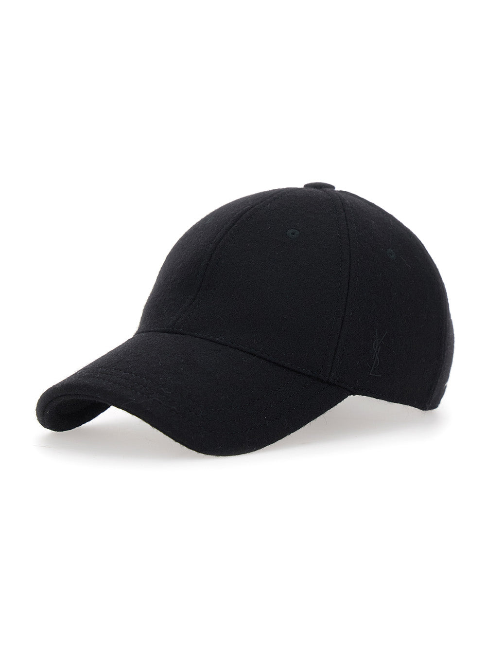 Saint Laurent A005bb Baseball Cap — Black Wool Caps