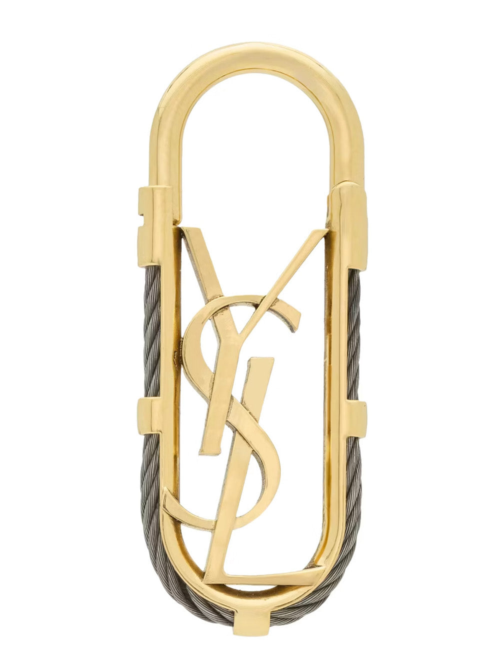 Saint Laurent Ysl Logo Gold Metal Belt Buckle —