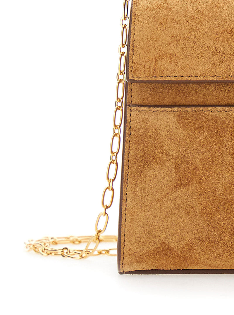 Savette Crossbody Bag — Brown Suede