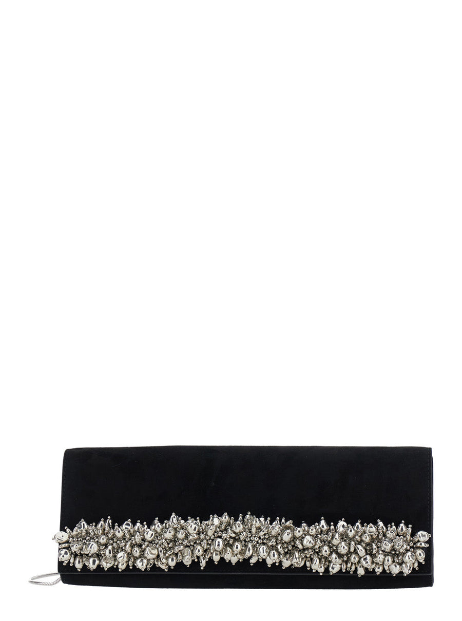 Simkhai River Clutch — Black Calf Leather