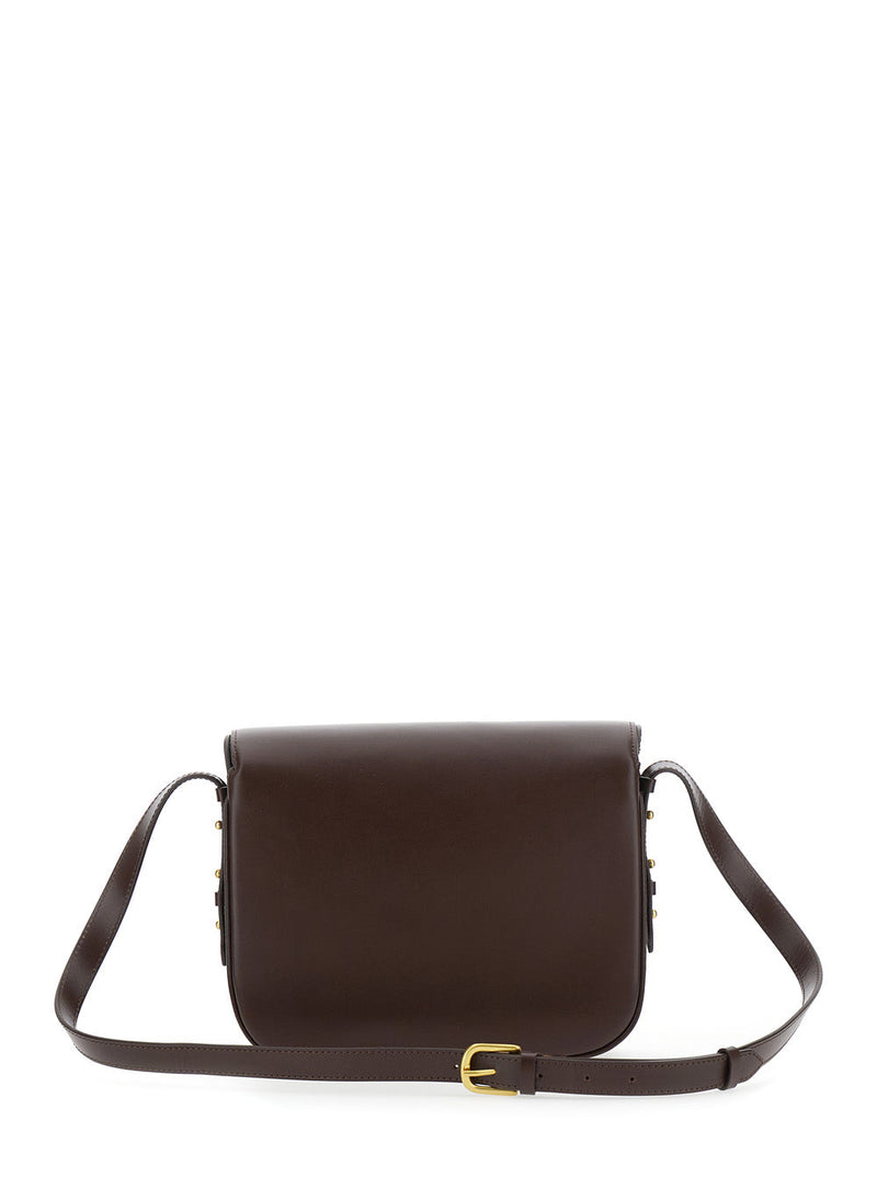 Soeur Bellissima Maxi Shoulder Bag — Brown Leather