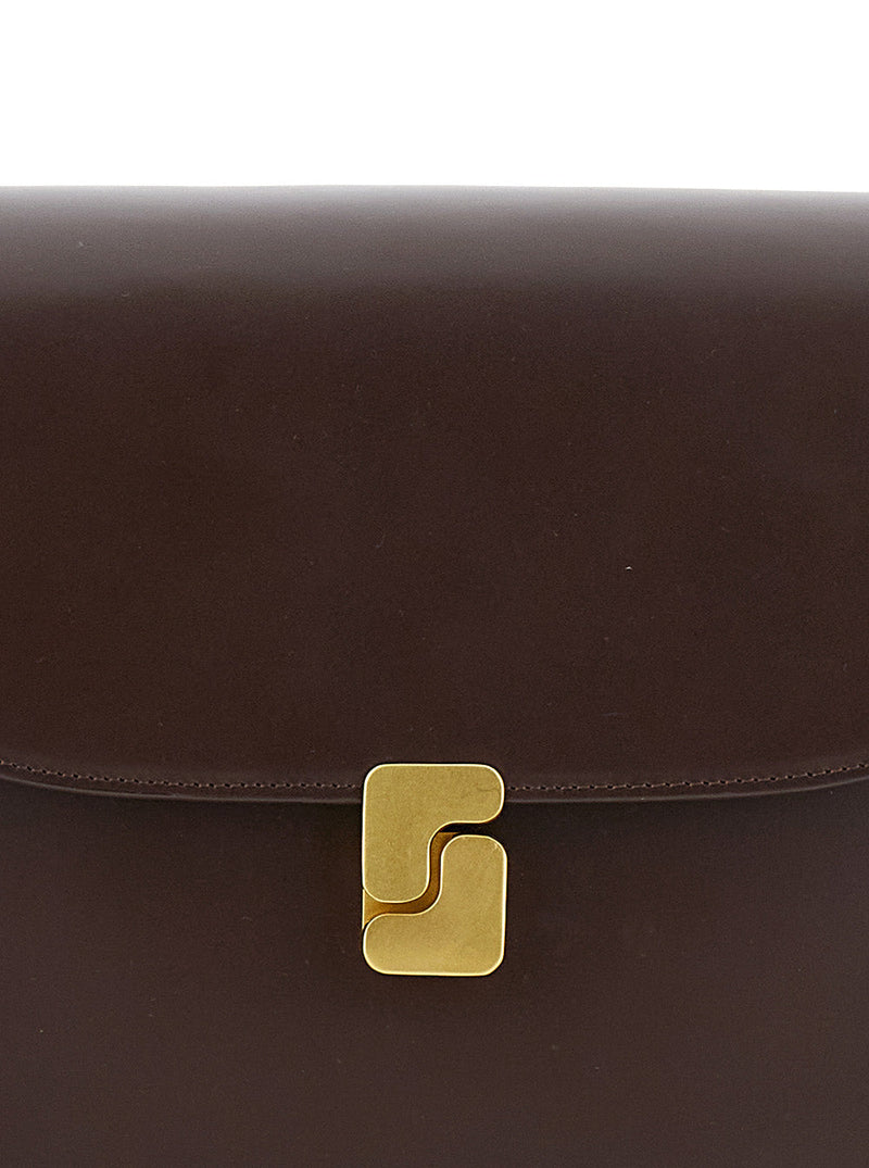 Soeur Bellissima Maxi Shoulder Bag — Brown Leather