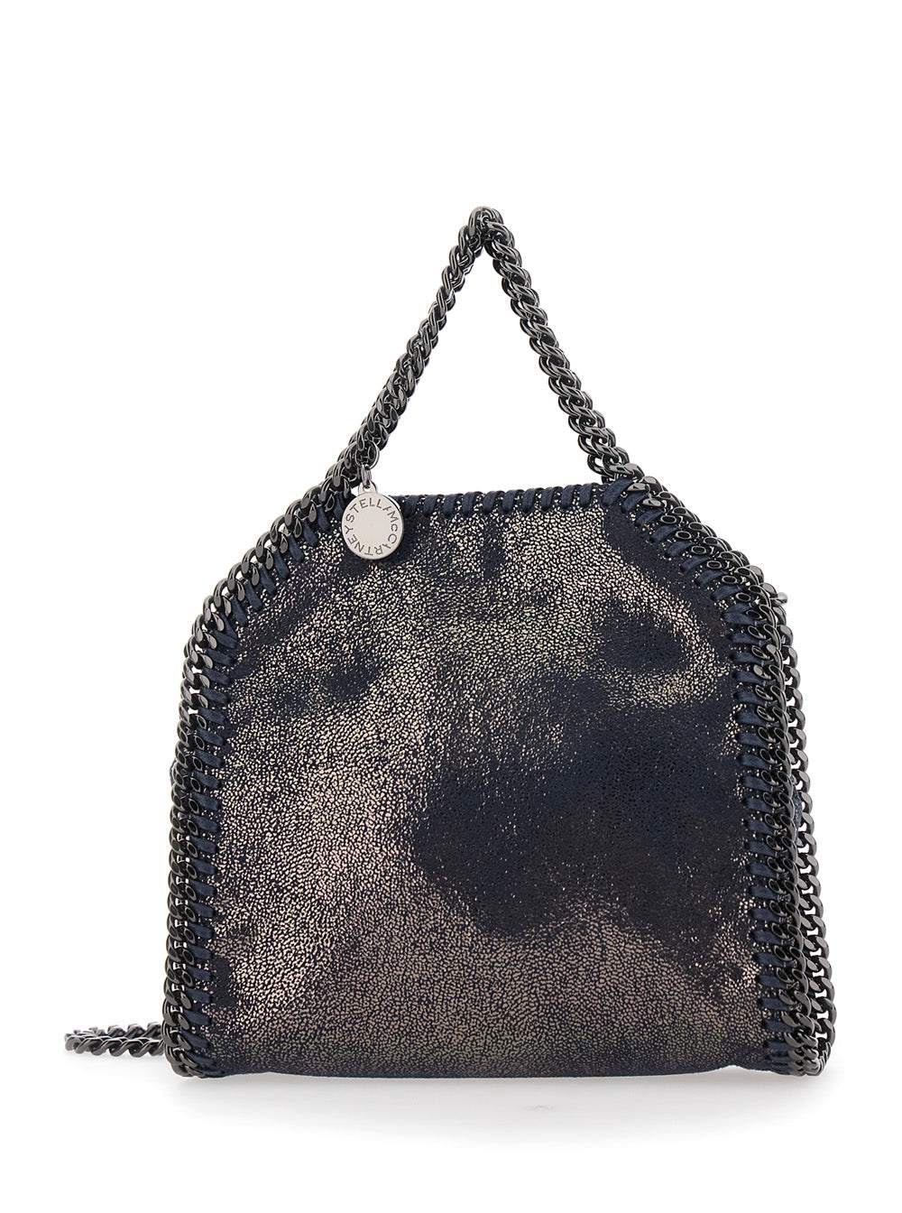 Stella Mccartney Falabella Tiny Tote Shoulder Bag — Black Polyester