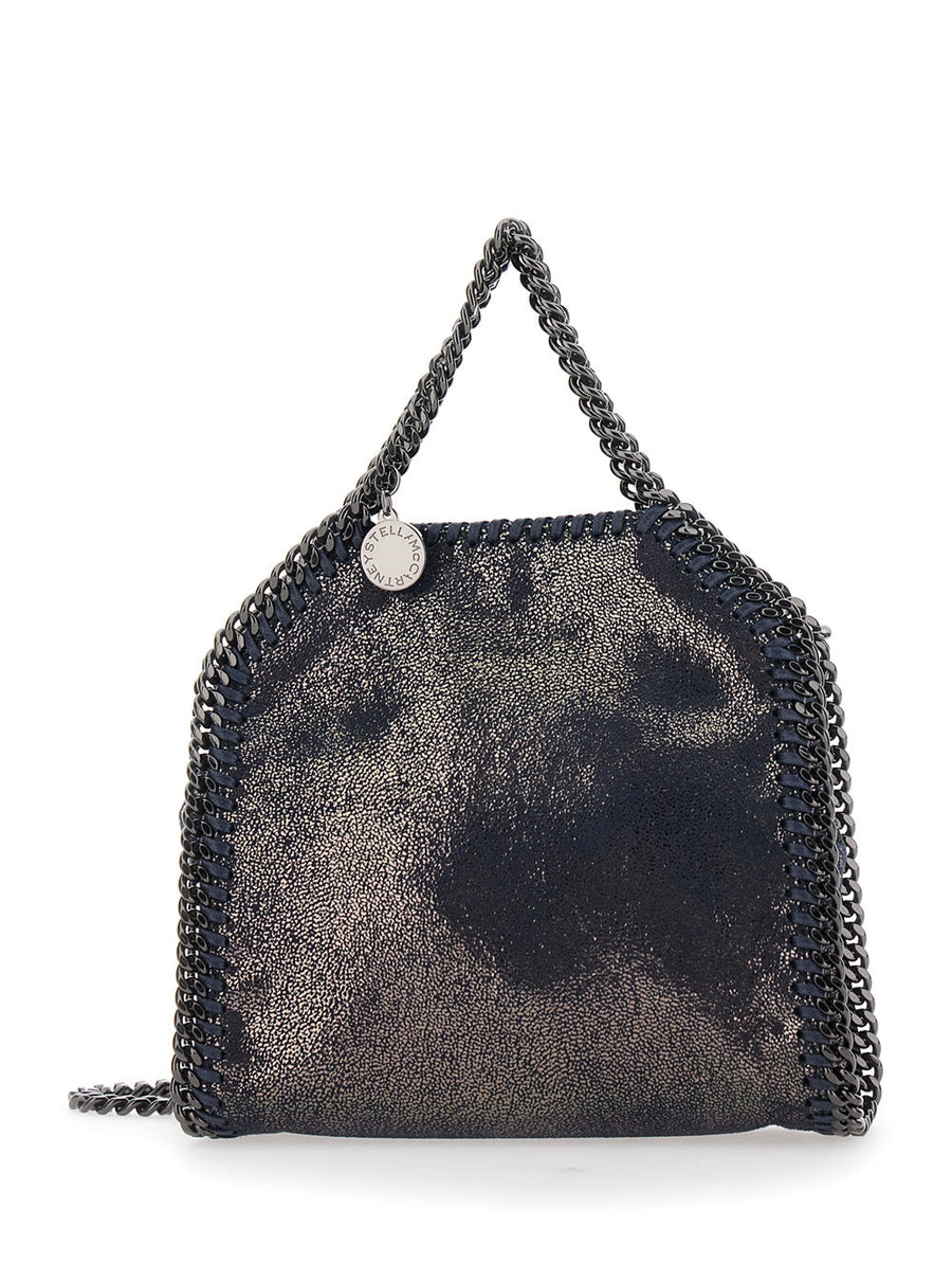 Stella Mccartney Falabella Tiny Tote Shoulder Bag — Black Polyester