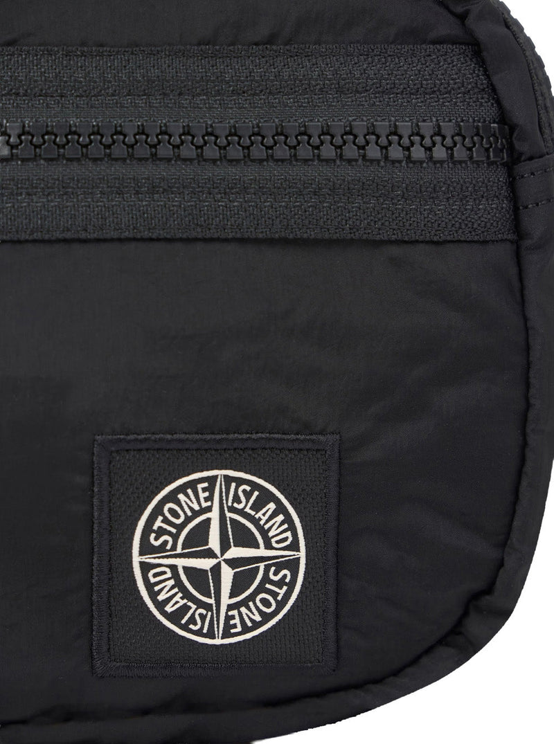 Stone Island Tech Fabric Belt Bag — Black Polyamide