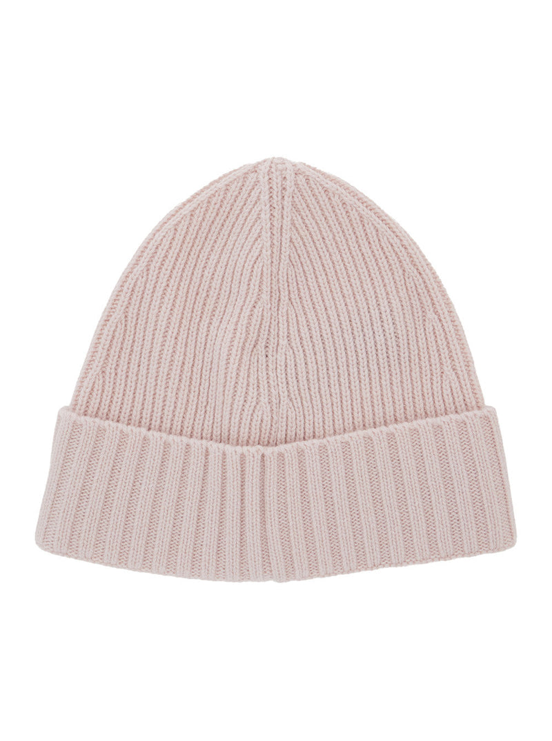 Stone Island L2s16n100003s00m3 Ribbed Knit Beanie — Pink Technical Fabric Beanies