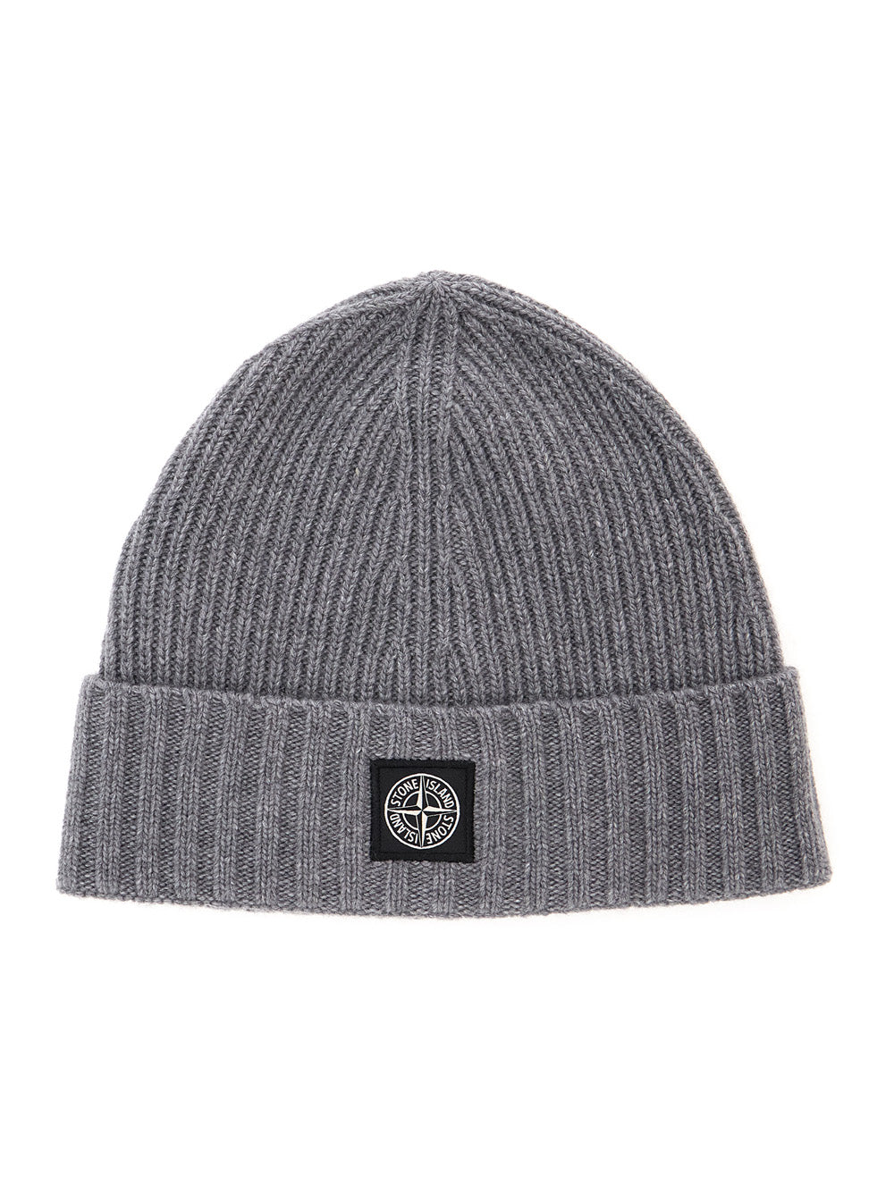 Stone Island L2s16n100003s00m3 Ribbed Technical Fabric Beanie — Gray Beanies