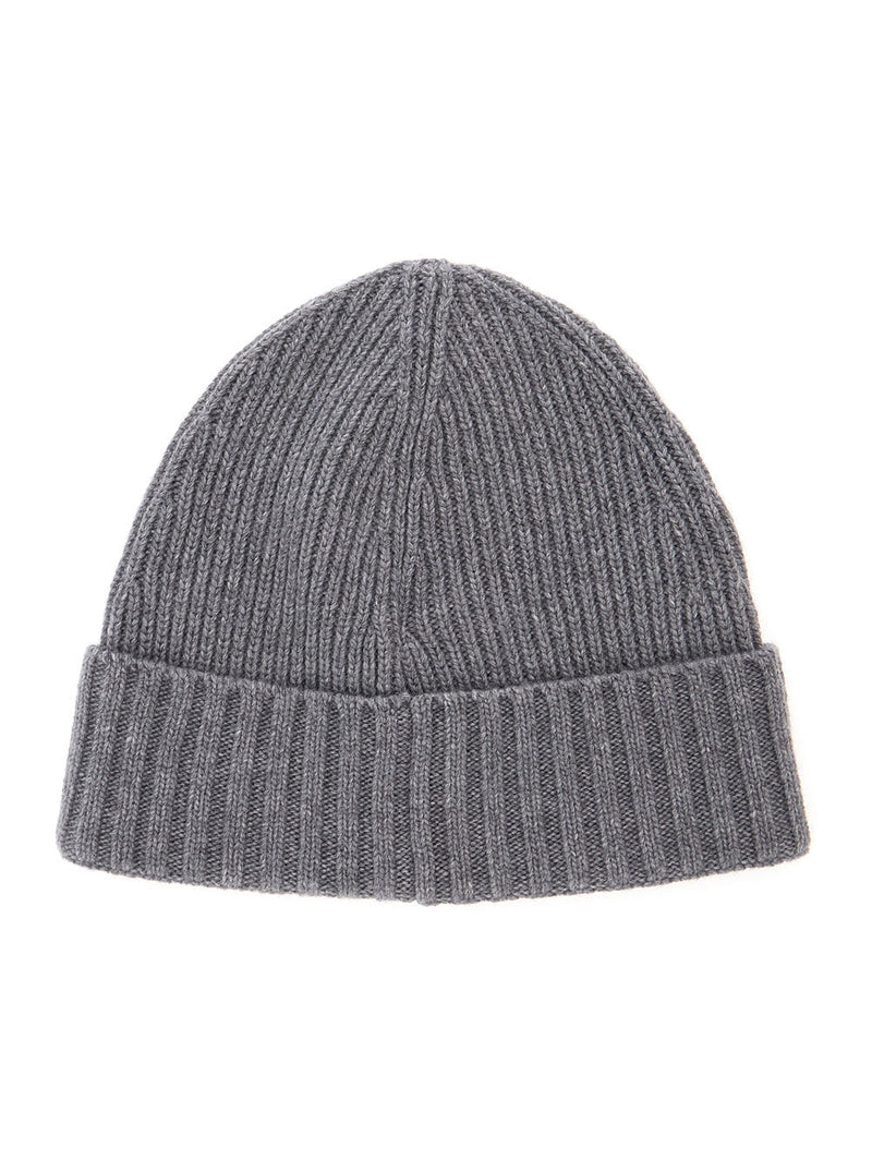 Stone Island L2s16n100003s00m3 Ribbed Technical Fabric Beanie — Gray Beanies