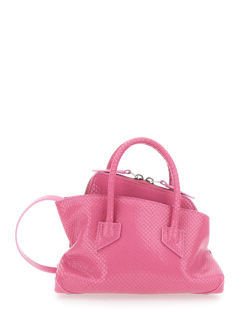 The Attico Mini Bag — Pink Suede Leather