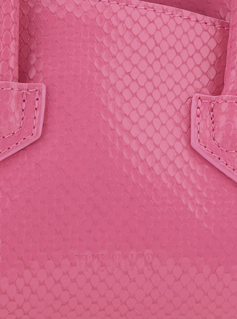 The Attico Mini Bag — Pink Suede Leather