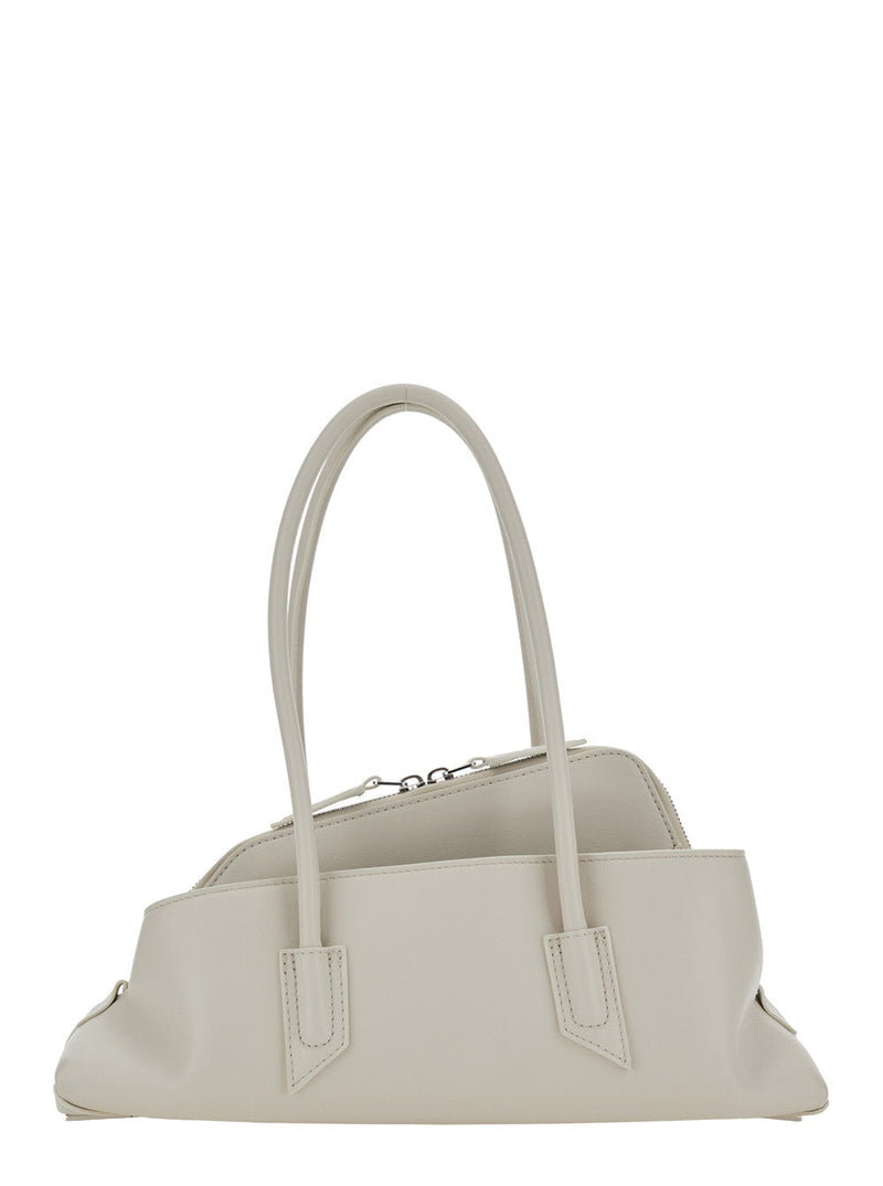 The Attico Shoulder Bag — White Leather