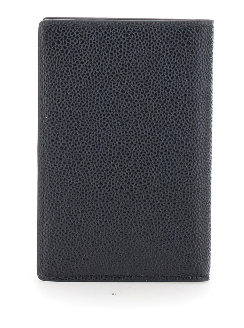 Tods Grained Calfskin Card Case — Black Cases