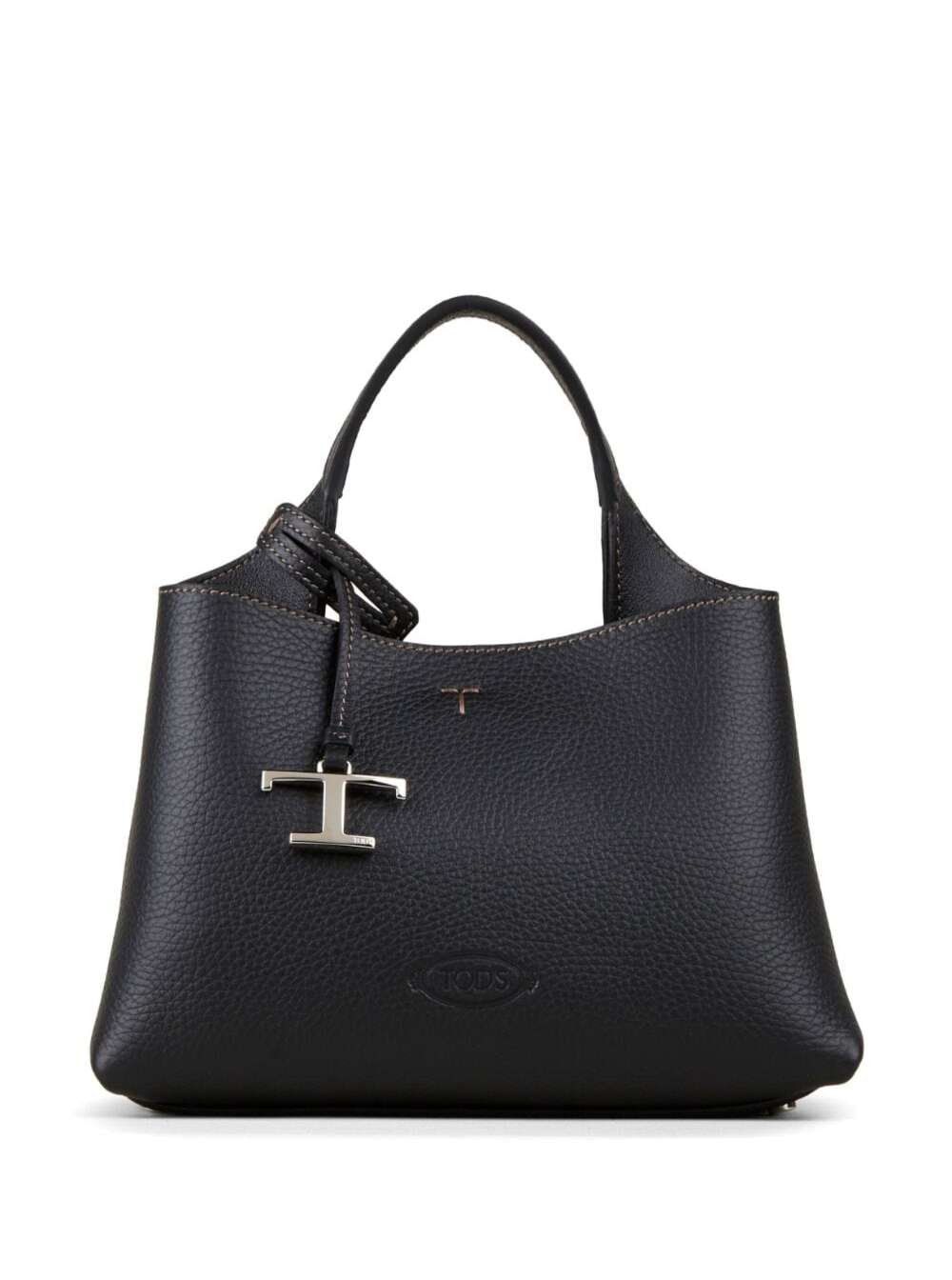 Tods Shoulder Bag — Black Calf Leather