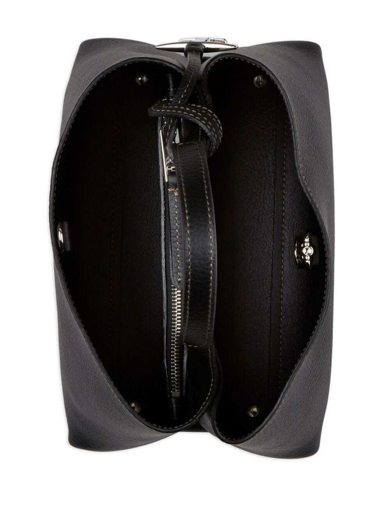 Tods Shoulder Bag — Black Calf Leather