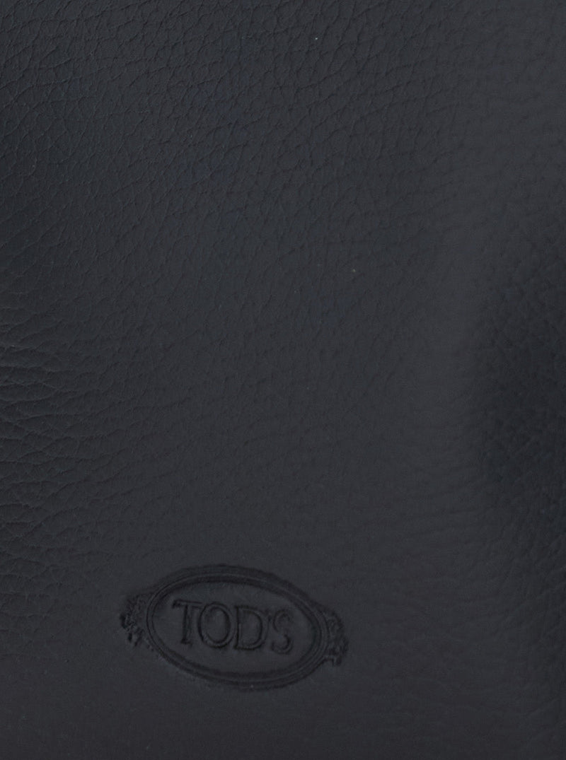 Tods Apa Top Handle Bag — Black Calf