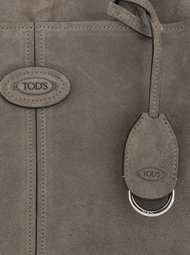Tods Top Handle Bag — Gray Calfskin