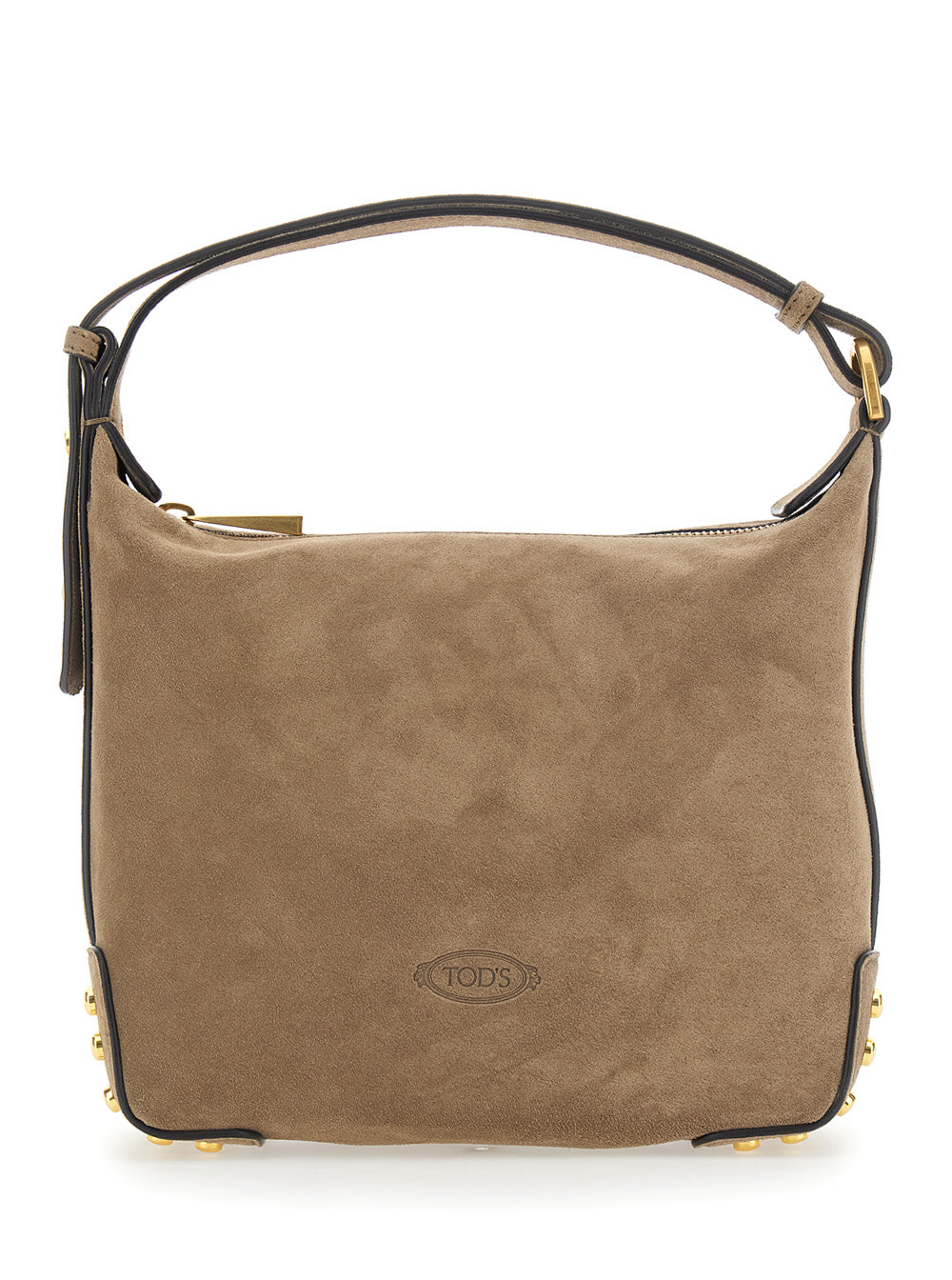 Tods Calf Leather Shoulder Bag — Beige
