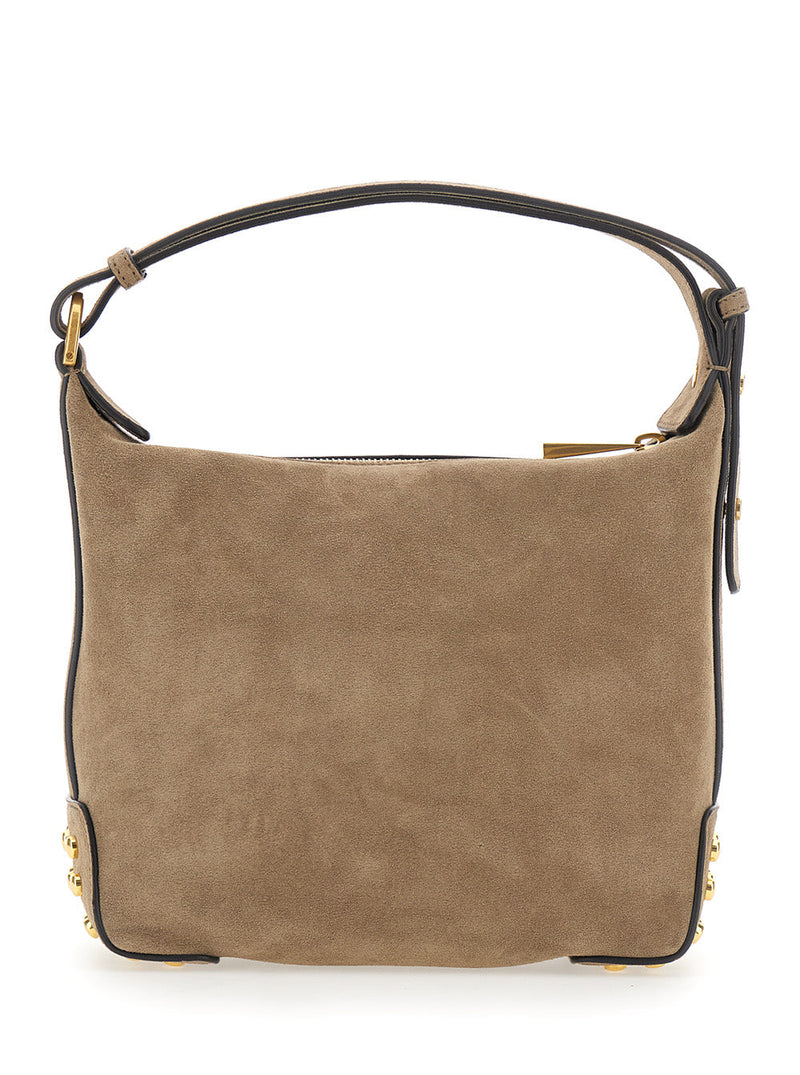 Tods Calf Leather Shoulder Bag — Beige