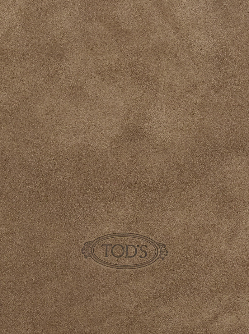 Tods Calf Leather Shoulder Bag — Beige