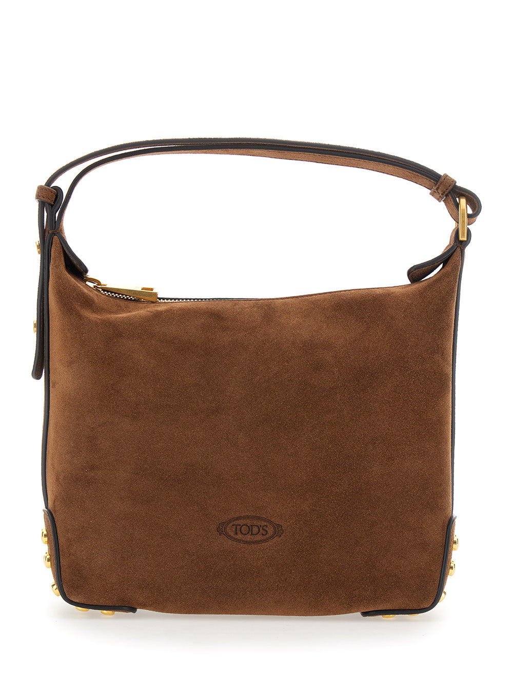 Tods Gommino Shoulder Bag — Brown Calf Leather