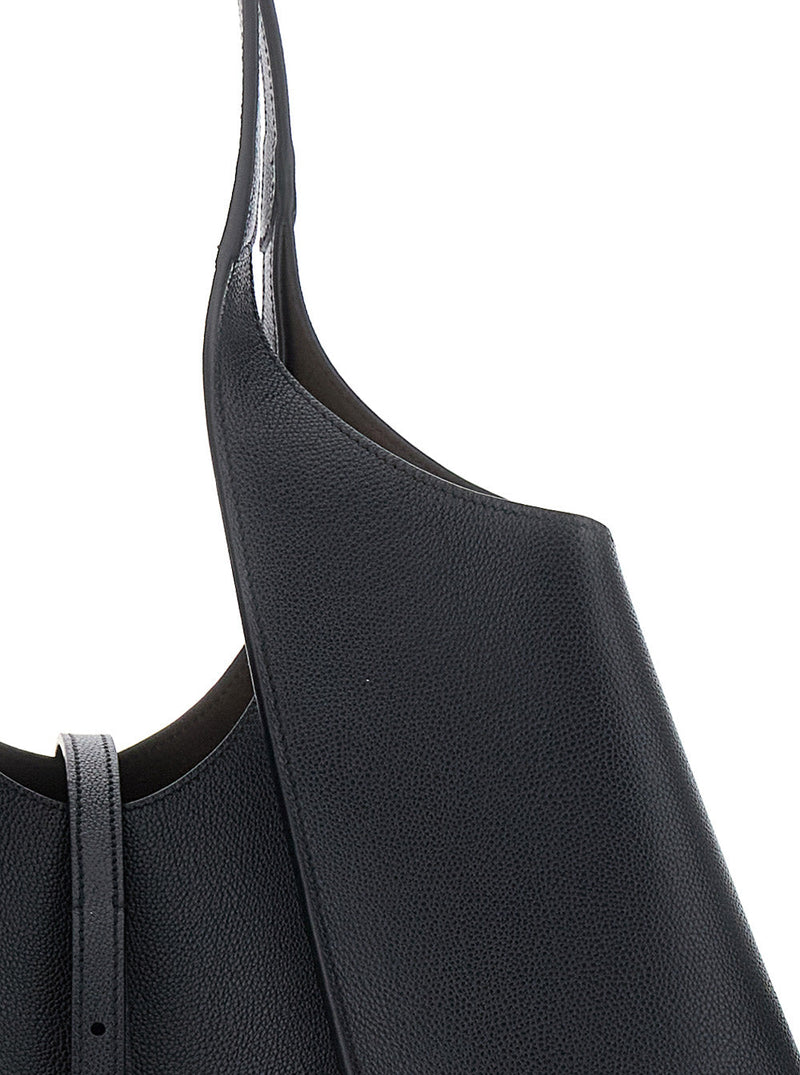 Tods T Timeless Tote Bag — Black Calf Leather