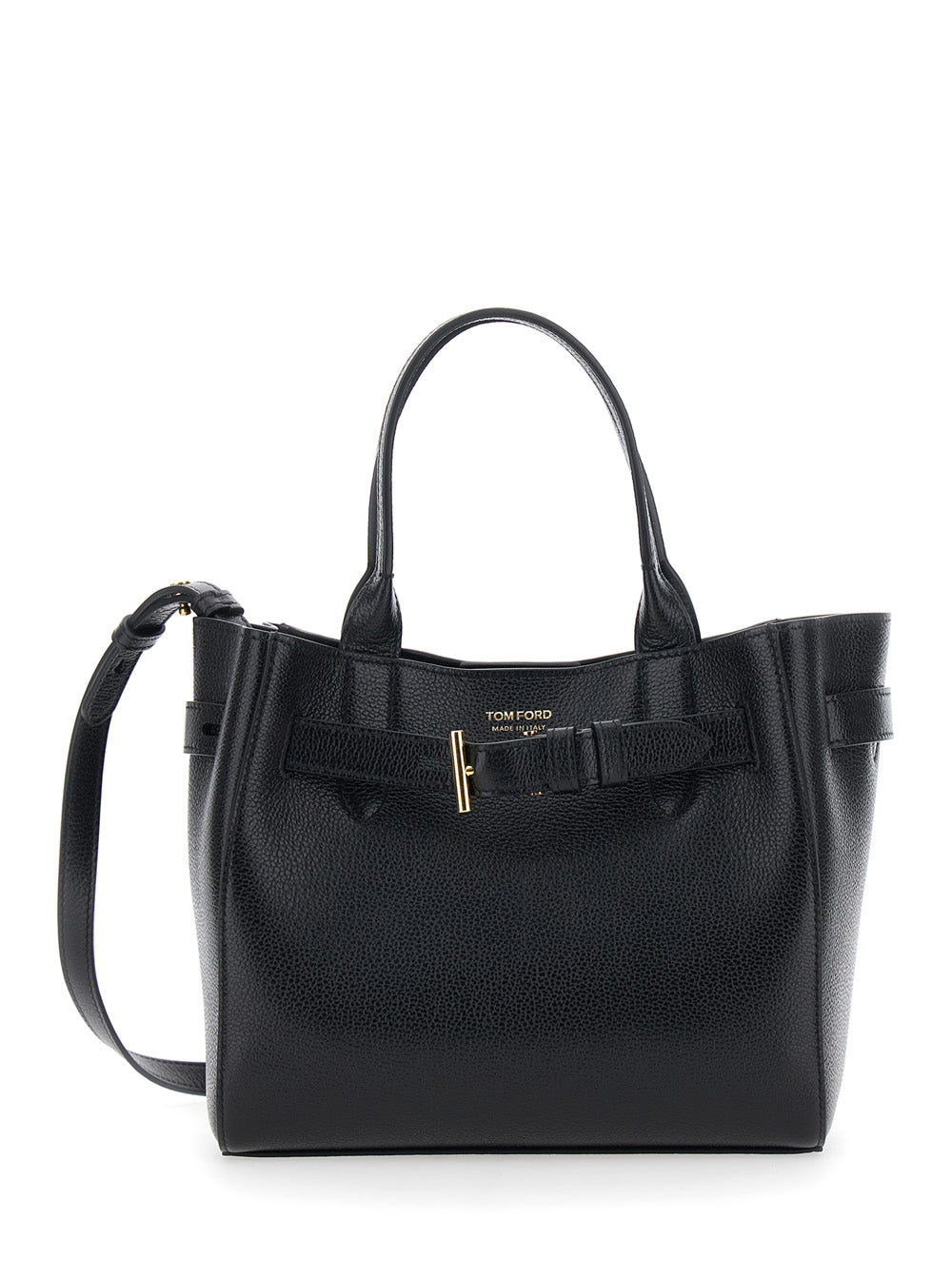 Tom Ford Audrey Piccola Shoulder Bag — Black Calf Leather