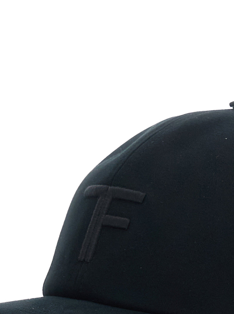 Tom Ford Mh005 Cotton Baseball Cap — Black Caps