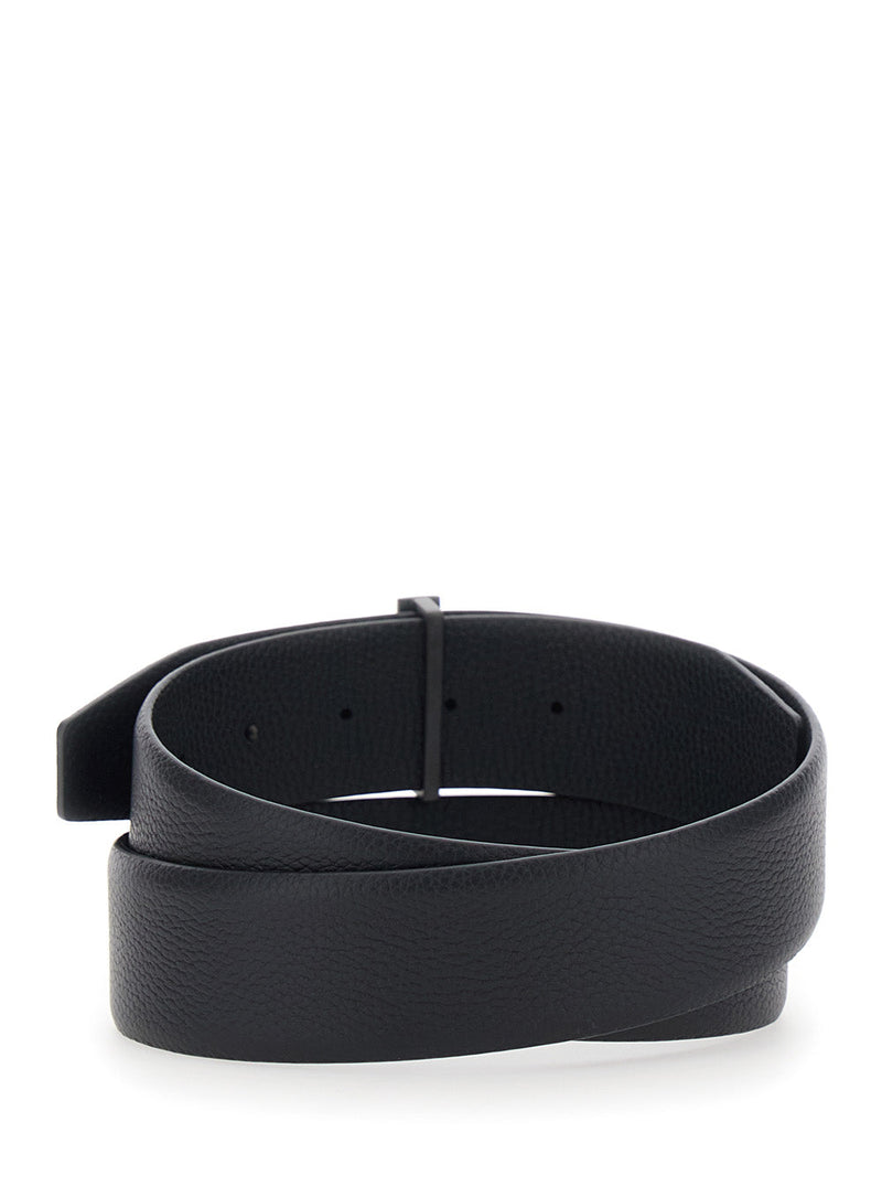 Tom Ford Icon T Belt — Black Calf Leather