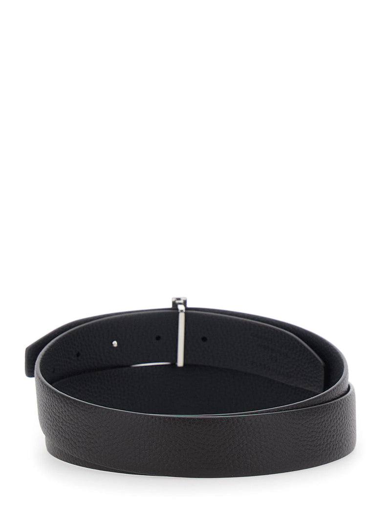 Tom Ford Leather T-Buckle Belt — Brown Calf