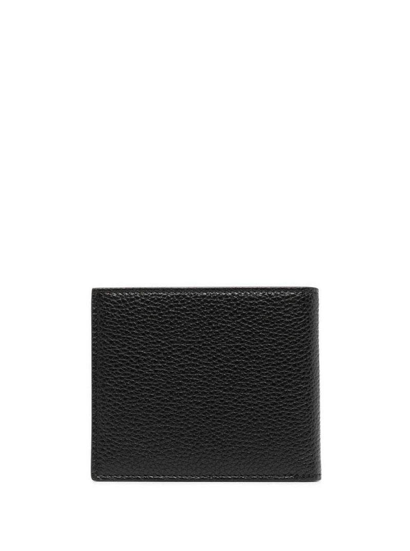 Tom Ford Leather Bi-Fold Wallet — Black Calf