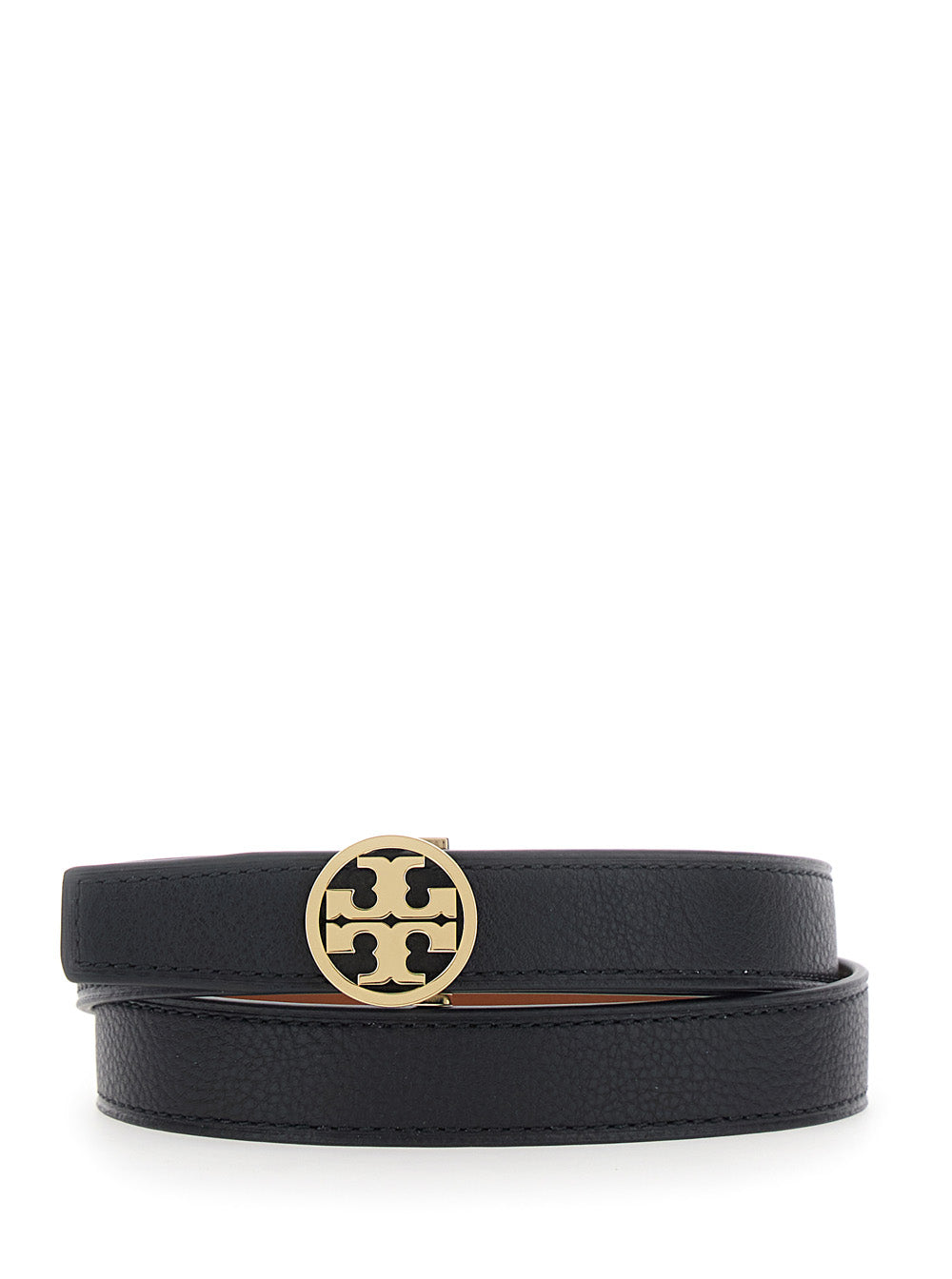 Tory Burch Miller Belt — Black Cow Leather