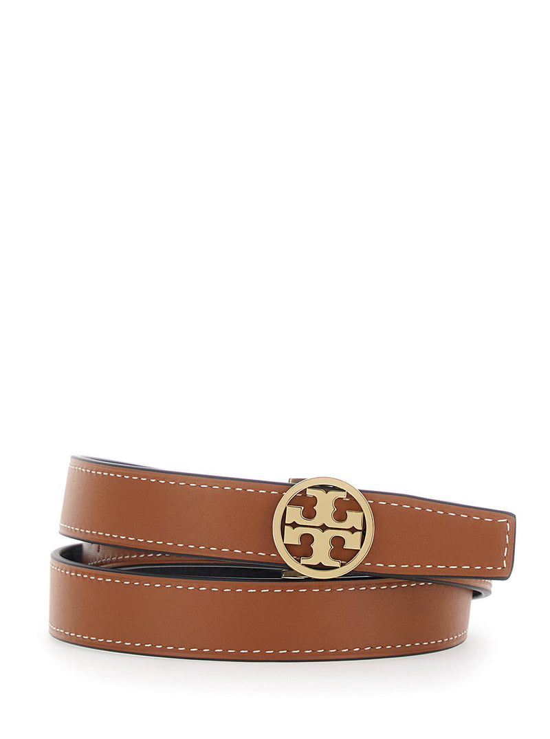 Tory Burch Miller Belt — Black Cow Leather