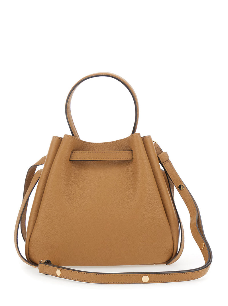 Tory Burch Bucket Bag — Beige Cow Leather