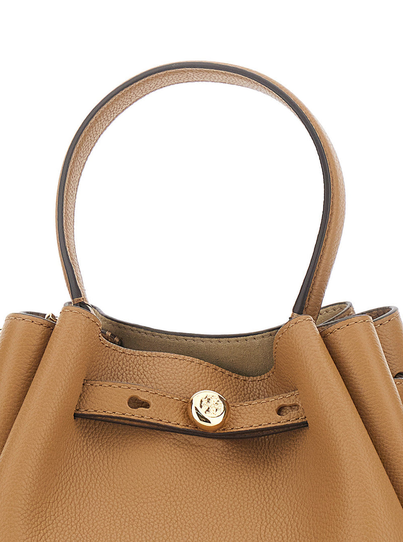 Tory Burch Bucket Bag — Beige Cow Leather